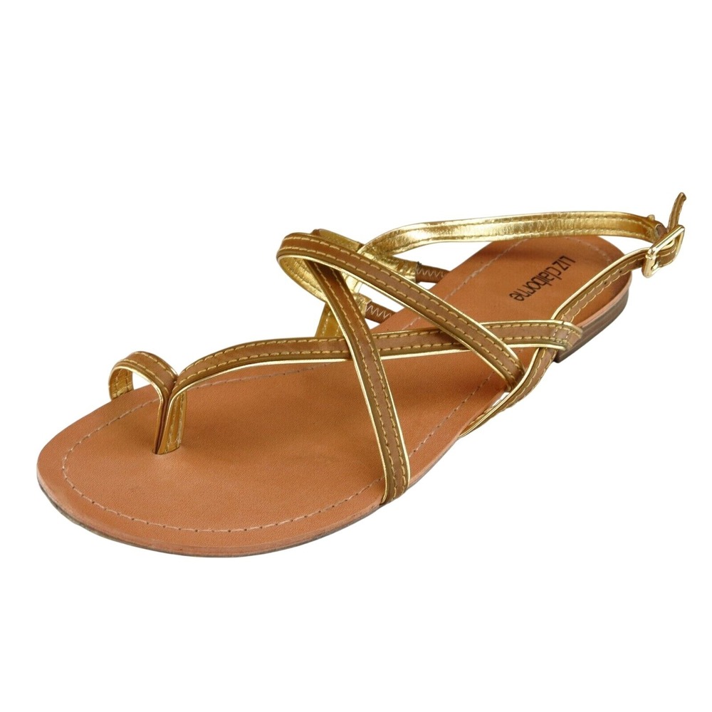 Liz Claiborne Size 10 Sandal Strappy Brown Synthetic Women M